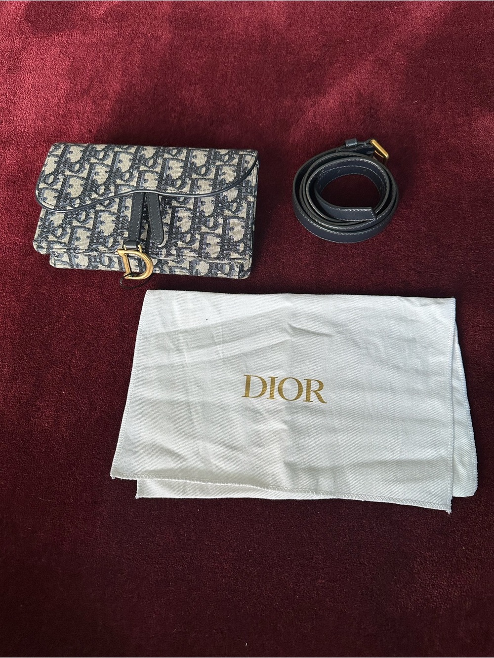 Christian Dior Monogram Oblique Canvas Saddle Waist Bag